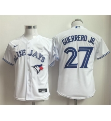 Youth Toronto Blue Jays 27 Vladimir Guerrero Jr  White Limited Stitched Baseball Jersey