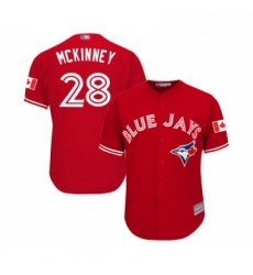 Youth Toronto Blue Jays 28 Billy McKinney Replica Scarlet Alternate Baseball Jersey Youth Toronto Blue Jays 28 Billy McKinney Replica Scarlet Alternate Baseball Jersey