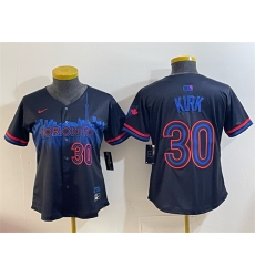 Youth Toronto Blue Jays 30 Alejandro Kirk Navy 2024 City Connect Limited Stitched Baseball Jersey