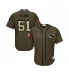 Youth Toronto Blue Jays 51 Ken Giles Authentic Green Salute to Service Baseball Jersey Youth Toronto Blue Jays 51 Ken Giles Authentic Green Salute to Service Baseball Jersey