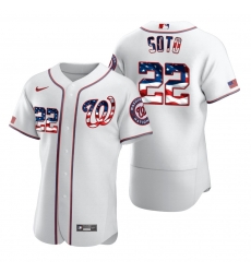 Men Washington Nationals 22 Juan Soto Men Nike White Fluttering USA Flag Limited Edition Flex Base MLB Jersey Men Washington Nationals 22 Juan Soto Men Nike White Fluttering USA Flag Limited Edition Flex Base MLB Jersey