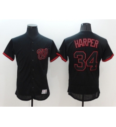 Men Washington Nationals #34 Harper Black Classic Elite 2022 MLB Jersey Men Washington Nationals #34 Harper Black Classic Elite 2022 MLB Jersey