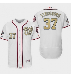 Men Washington Nationals 37 Stephen Strasburg White Gold Program 2019 World Series Champions Flex Base Jersey Men Washington Nationals 37 Stephen Strasburg White Gold Program 2019 World Series Champions Flex Base Jersey