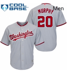 Mens Majestic Washington Nationals 20 Daniel Murphy Replica Grey Road Cool Base MLB Jersey Mens Majestic Washington Nationals 20 Daniel Murphy Replica Grey Road Cool Base MLB Jersey