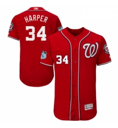 Mens Majestic Washington Nationals 34 Bryce Harper Scarlet 2017 Spring Training Authentic Collection Flex Base MLB Jersey Mens Majestic Washington Nationals 34 Bryce Harper Scarlet 2017 Spring Training Authentic Collection Flex Base MLB Jersey
