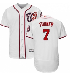 Mens Majestic Washington Nationals 7 Trea Turner White Flexbase Authentic Collection MLB Jersey Mens Majestic Washington Nationals 7 Trea Turner White Flexbase Authentic Collection MLB Jersey