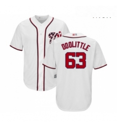 Mens Washington Nationals 63 Sean Doolittle Replica White Home Cool Base Baseball Jersey Mens Washington Nationals 63 Sean Doolittle Replica White Home Cool Base Baseball Jersey