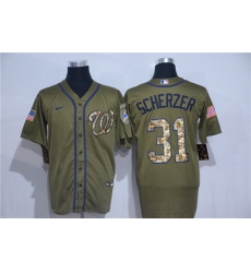 Nationals 31 Max Scherzer Olive 2020 Nike Cool Base Jersey Nationals 31 Max Scherzer Olive 2020 Nike Cool Base Jersey