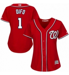 Womens Majestic Washington Nationals 1 Wilmer Difo Authentic Red Alternate 1 Cool Base MLB Jersey Womens Majestic Washington Nationals 1 Wilmer Difo Authentic Red Alternate 1 Cool Base MLB Jersey