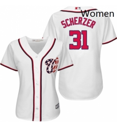 Womens Majestic Washington Nationals 31 Max Scherzer Replica White Home Cool Base MLB Jersey Womens Majestic Washington Nationals 31 Max Scherzer Replica White Home Cool Base MLB Jersey
