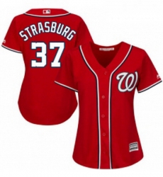 Womens Majestic Washington Nationals 37 Stephen Strasburg Authentic Red Alternate 1 Cool Base MLB Jersey Womens Majestic Washington Nationals 37 Stephen Strasburg Authentic Red Alternate 1 Cool Base MLB Jersey