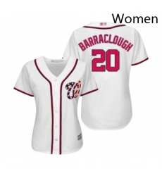 Womens Washington Nationals 20 Kyle Barraclough Replica White Home Cool Base Baseball Jersey Womens Washington Nationals 20 Kyle Barraclough Replica White Home Cool Base Baseball Jersey