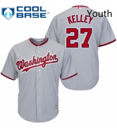 Youth Majestic Washington Nationals 27 Shawn Kelley Replica Grey Road Cool Base MLB Jersey Youth Majestic Washington Nationals 27 Shawn Kelley Replica Grey Road Cool Base MLB Jersey