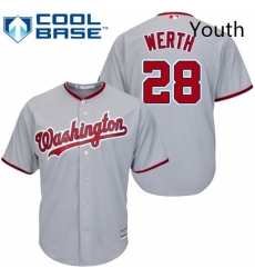 Youth Majestic Washington Nationals 28 Jayson Werth Authentic Grey Road Cool Base MLB Jersey Youth Majestic Washington Nationals 28 Jayson Werth Authentic Grey Road Cool Base MLB Jersey