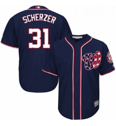 Youth Majestic Washington Nationals 31 Max Scherzer Authentic Navy Blue Alternate 2 Cool Base MLB Jersey Youth Majestic Washington Nationals 31 Max Scherzer Authentic Navy Blue Alternate 2 Cool Base MLB Jersey