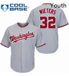 Youth Majestic Washington Nationals 32 Matt Wieters Replica Grey Road Cool Base MLB Jersey Youth Majestic Washington Nationals 32 Matt Wieters Replica Grey Road Cool Base MLB Jersey