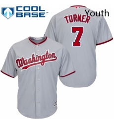Youth Majestic Washington Nationals 7 Trea Turner Authentic Grey Road Cool Base MLB Jersey Youth Majestic Washington Nationals 7 Trea Turner Authentic Grey Road Cool Base MLB Jersey