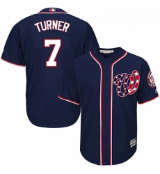 Youth Majestic Washington Nationals 7 Trea Turner Authentic Navy Blue Alternate 2 Cool Base MLB Jersey Youth Majestic Washington Nationals 7 Trea Turner Authentic Navy Blue Alternate 2 Cool Base MLB Jersey