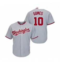 Youth Washington Nationals 10 Yan Gomes Replica Grey Road Cool Base Baseball Jersey Youth Washington Nationals 10 Yan Gomes Replica Grey Road Cool Base Baseball Jersey