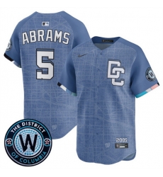 Youth Washington Nationals 5 CJ Abrams Blue 2025 City Connect Limited Stitched Baseball Jersey Youth Washington Nationals 5 CJ Abrams Blue 2025 City Connect Limited Stitched Baseball Jersey