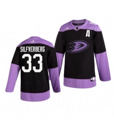 Ducks 33 Jakob Silfverberg Black Purple Hockey Fights Cancer Adidas Jersey Ducks 33 Jakob Silfverberg Black Purple Hockey Fights Cancer Adidas Jersey