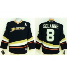Kids Anaheim Ducks 8 Teemu Selanne Black NHL Hockey Jersey Kids Anaheim Ducks 8 Teemu Selanne Black NHL Hockey Jersey