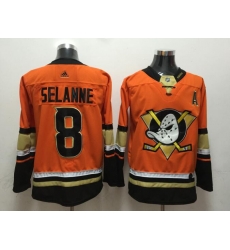 Men Anaheim Ducks 8 Teemu Selanne Orange Stitched Jersey Men Anaheim Ducks 8 Teemu Selanne Orange Stitched Jersey
