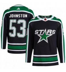 Men Dallas Stars 53 Wyatt Johnston Black 2022 23 Reverse Retro Stitched Jersey Men Dallas Stars 53 Wyatt Johnston Black 2022 23 Reverse Retro Stitched Jersey