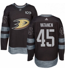 Mens Adidas Anaheim Ducks 45 Sami Vatanen Authentic Black 1917 2017 100th Anniversary NHL Jersey Mens Adidas Anaheim Ducks 45 Sami Vatanen Authentic Black 1917 2017 100th Anniversary NHL Jersey