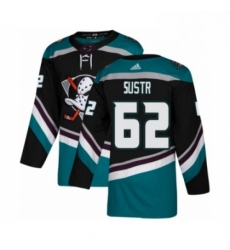 Mens Adidas Anaheim Ducks 62 Andrej Sustr Premier Black Teal Alternate NHL Jersey Mens Adidas Anaheim Ducks 62 Andrej Sustr Premier Black Teal Alternate NHL Jersey