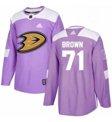Mens Adidas Anaheim Ducks 71 JT Brown Authentic Purple Fights Cancer Practice NHL Jersey Mens Adidas Anaheim Ducks 71 JT Brown Authentic Purple Fights Cancer Practice NHL Jersey