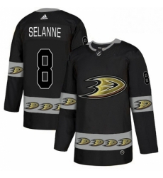 Mens Adidas Anaheim Ducks 8 Teemu Selanne Premier Black Team Logo Fashion NHL Jersey Mens Adidas Anaheim Ducks 8 Teemu Selanne Premier Black Team Logo Fashion NHL Jersey