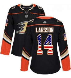 Womens Adidas Anaheim Ducks 14 Jacob Larsson Authentic Black USA Flag Fashion NHL Jersey Womens Adidas Anaheim Ducks 14 Jacob Larsson Authentic Black USA Flag Fashion NHL Jersey