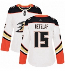 Womens Adidas Anaheim Ducks 15 Ryan Getzlaf Authentic White Away NHL Jersey Womens Adidas Anaheim Ducks 15 Ryan Getzlaf Authentic White Away NHL Jersey