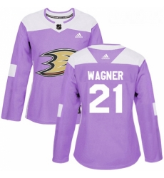 Womens Adidas Anaheim Ducks 21 Chris Wagner Authentic Purple Fights Cancer Practice NHL Jersey Womens Adidas Anaheim Ducks 21 Chris Wagner Authentic Purple Fights Cancer Practice NHL Jersey