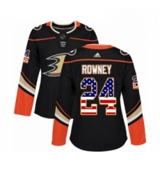 Womens Adidas Anaheim Ducks 24 Carter Rowney Authentic Black USA Flag Fashion NHL Jersey Womens Adidas Anaheim Ducks 24 Carter Rowney Authentic Black USA Flag Fashion NHL Jersey
