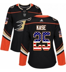 Womens Adidas Anaheim Ducks 25 Ondrej Kase Authentic Black USA Flag Fashion NHL Jersey Womens Adidas Anaheim Ducks 25 Ondrej Kase Authentic Black USA Flag Fashion NHL Jersey
