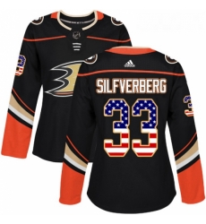 Womens Adidas Anaheim Ducks 33 Jakob Silfverberg Authentic Black USA Flag Fashion NHL Jersey Womens Adidas Anaheim Ducks 33 Jakob Silfverberg Authentic Black USA Flag Fashion NHL Jersey