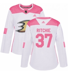 Womens Adidas Anaheim Ducks 37 Nick Ritchie Authentic WhitePink Fashion NHL Jersey Womens Adidas Anaheim Ducks 37 Nick Ritchie Authentic WhitePink Fashion NHL Jersey