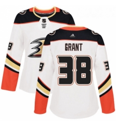 Womens Adidas Anaheim Ducks 38 Derek Grant Authentic White Away NHL Jersey Womens Adidas Anaheim Ducks 38 Derek Grant Authentic White Away NHL Jersey