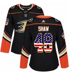 Womens Adidas Anaheim Ducks 48 Logan Shaw Authentic Black USA Flag Fashion NHL Jersey Womens Adidas Anaheim Ducks 48 Logan Shaw Authentic Black USA Flag Fashion NHL Jersey