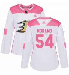 Womens Adidas Anaheim Ducks 54 Antoine Morand Authentic WhitePink Fashion NHL Jersey Womens Adidas Anaheim Ducks 54 Antoine Morand Authentic WhitePink Fashion NHL Jersey