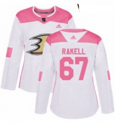 Womens Adidas Anaheim Ducks 67 Rickard Rakell Authentic WhitePink Fashion NHL Jersey Womens Adidas Anaheim Ducks 67 Rickard Rakell Authentic WhitePink Fashion NHL Jersey