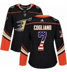 Womens Adidas Anaheim Ducks 7 Andrew Cogliano Authentic Black USA Flag Fashion NHL Jersey Womens Adidas Anaheim Ducks 7 Andrew Cogliano Authentic Black USA Flag Fashion NHL Jersey