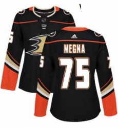 Womens Adidas Anaheim Ducks 75 Jaycob Megna Premier Black Home NHL Jersey Womens Adidas Anaheim Ducks 75 Jaycob Megna Premier Black Home NHL Jersey