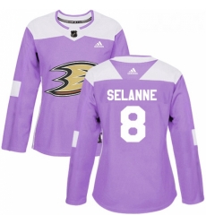 Womens Adidas Anaheim Ducks 8 Teemu Selanne Authentic Purple Fights Cancer Practice NHL Jersey Womens Adidas Anaheim Ducks 8 Teemu Selanne Authentic Purple Fights Cancer Practice NHL Jersey