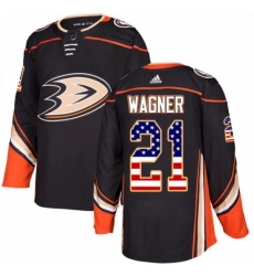 Youth Adidas Anaheim Ducks 21 Chris Wagner Authentic Black USA Flag Fashion NHL Jersey Youth Adidas Anaheim Ducks 21 Chris Wagner Authentic Black USA Flag Fashion NHL Jersey