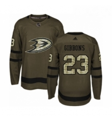 Youth Adidas Anaheim Ducks 23 Brian Gibbons Premier Green Salute to Service NHL Jersey Youth Adidas Anaheim Ducks 23 Brian Gibbons Premier Green Salute to Service NHL Jersey