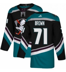 Youth Adidas Anaheim Ducks 71 JT Brown Authentic Black Teal Third NHL Jerse Youth Adidas Anaheim Ducks 71 JT Brown Authentic Black Teal Third NHL Jerse