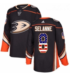 Youth Adidas Anaheim Ducks 8 Teemu Selanne Authentic Black USA Flag Fashion NHL Jersey Youth Adidas Anaheim Ducks 8 Teemu Selanne Authentic Black USA Flag Fashion NHL Jersey